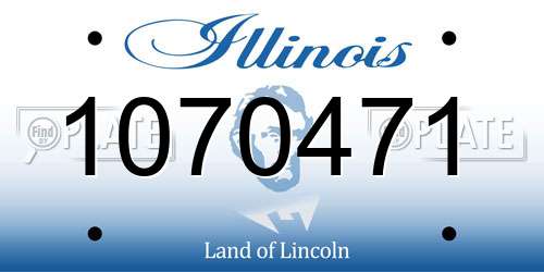 1070471 Illinois License Plate