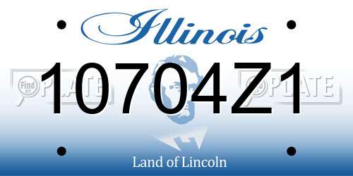 10704Z1 Illinois License Plate