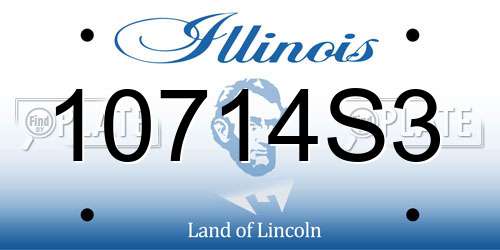 10714S3 Illinois License Plate