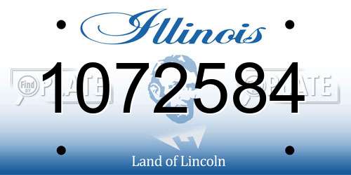 1072584 Illinois License Plate