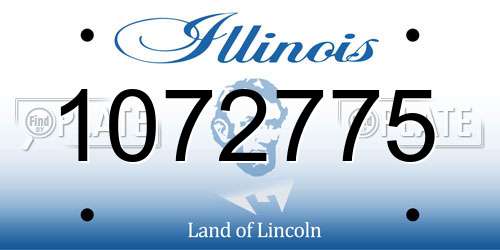 1072775 Illinois License Plate