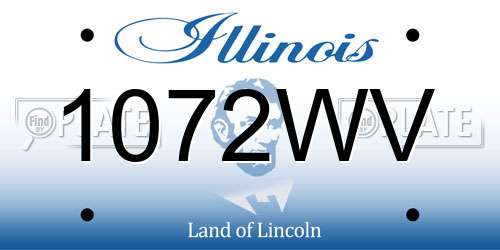 1072WV Illinois License Plate