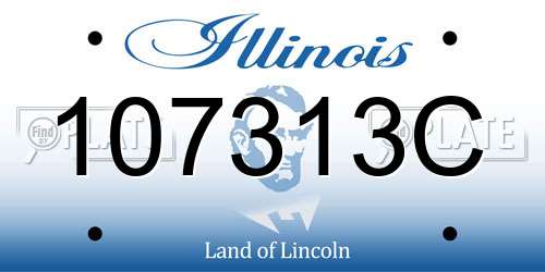 107313C Illinois License Plate