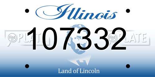 107332 Illinois License Plate