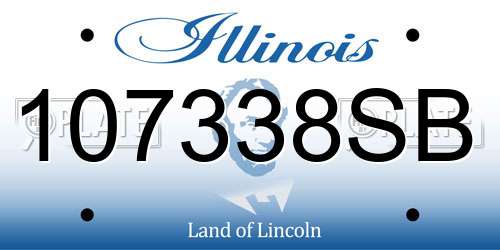 107338SB Illinois License Plate