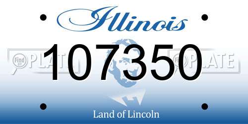 107350 Illinois License Plate
