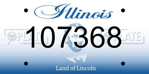 107368 Illinois License Plate