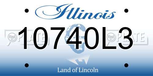 10740L3 Illinois License Plate