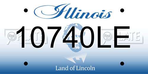 10740LE Illinois License Plate