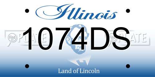 1074DS Illinois License Plate