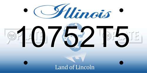10752T5 Illinois License Plate