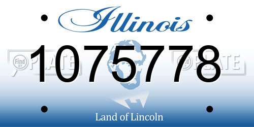 1075778 Illinois License Plate