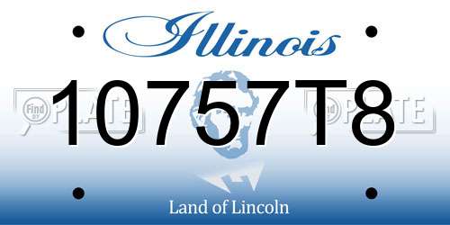 10757T8 Illinois License Plate
