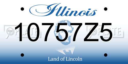10757Z5 Illinois License Plate