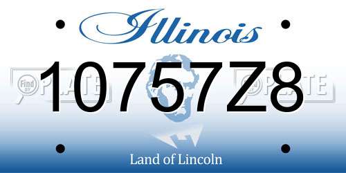 10757Z8 Illinois License Plate