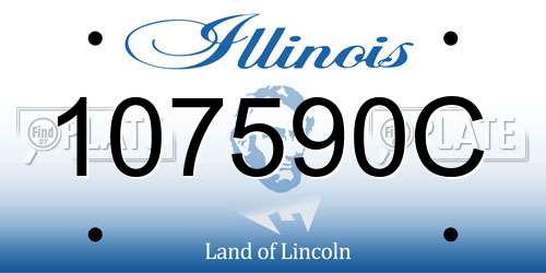 107590C Illinois License Plate