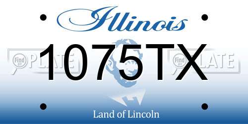1075TX Illinois License Plate