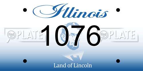 1076 Illinois License Plate