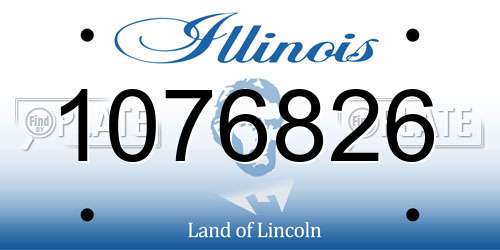 1076826 Illinois License Plate