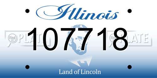 107718 Illinois License Plate