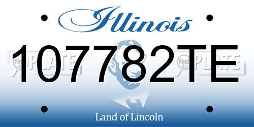 107782TE Illinois License Plate