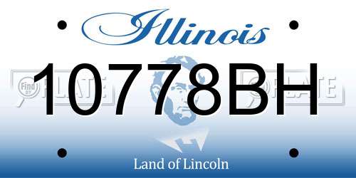 10778BH Illinois License Plate