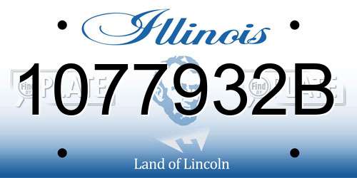 1077932B Illinois License Plate