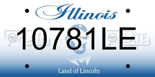 10781LE Illinois License Plate