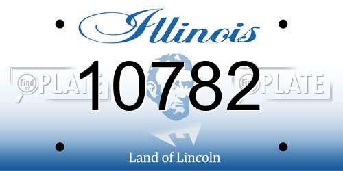 10782 Illinois License Plate