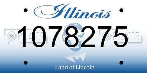 1078275 Illinois License Plate