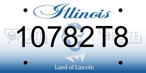 10782T8 Illinois License Plate