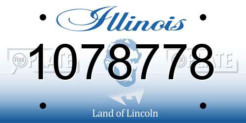 1078778 Illinois License Plate