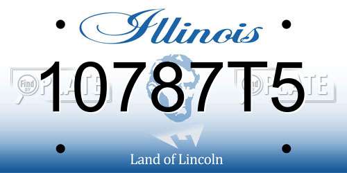 10787T5 Illinois License Plate