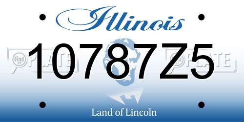 10787Z5 Illinois License Plate