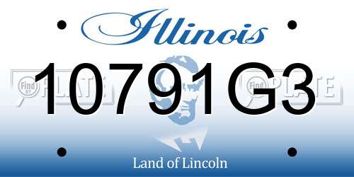 10791G3 Illinois License Plate