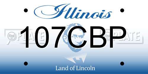 107CBP Illinois License Plate