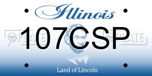 107CSP Illinois License Plate