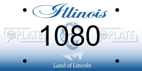 1080 Illinois License Plate