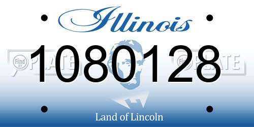 1080128 Illinois License Plate