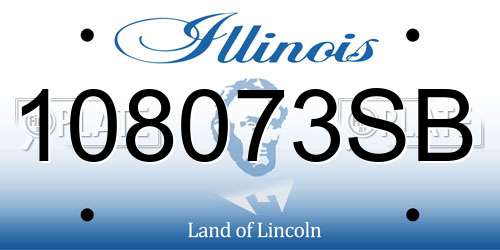 108073SB Illinois License Plate