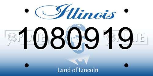 1080919 Illinois License Plate