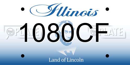 1080CF Illinois License Plate