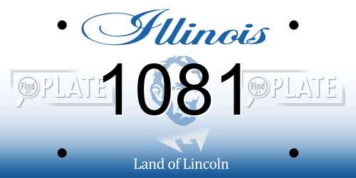 1081 Illinois License Plate