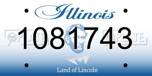 1081743 Illinois License Plate