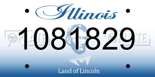 1081829 Illinois License Plate