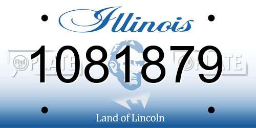 1081879 Illinois License Plate