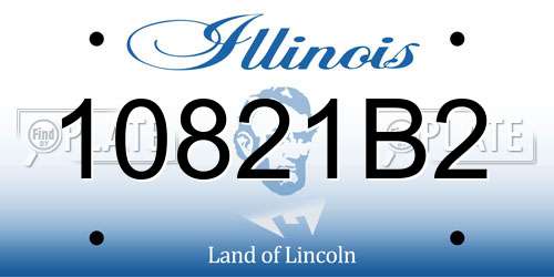 10821B2 Illinois License Plate