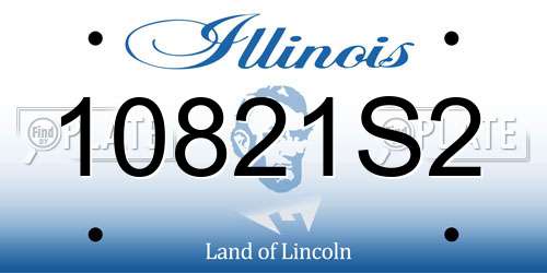 10821S2 Illinois License Plate