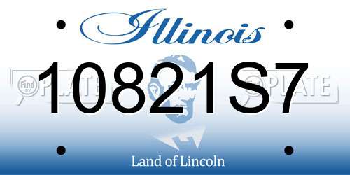 10821S7 Illinois License Plate