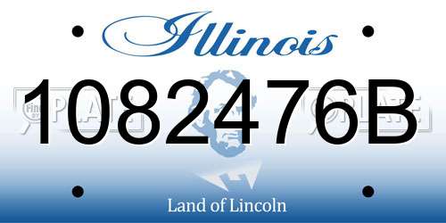 1082476B Illinois License Plate